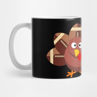 Funny Baby Turkey and Football Balls Sport Lovers Mug